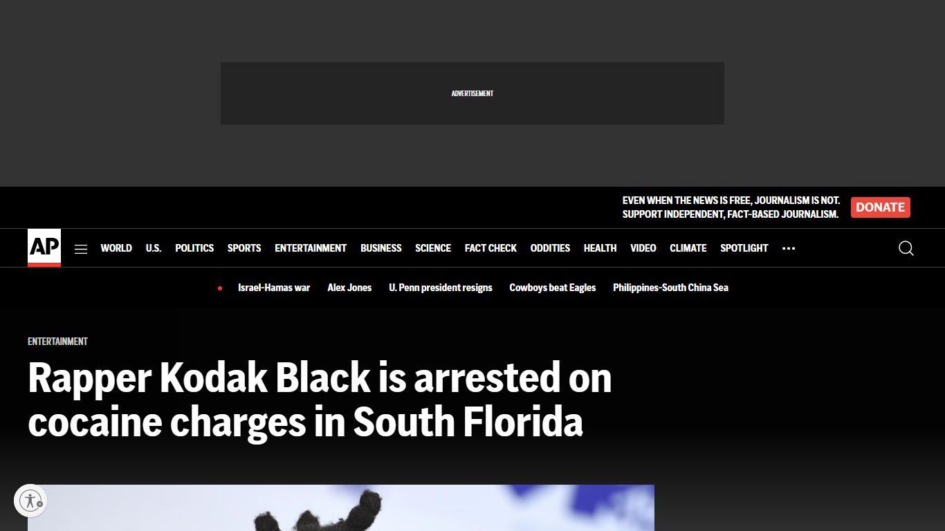 Rapper Kodak Black is arrested on cocaine charges in South Florida